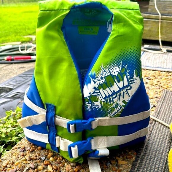 Maui and Sons Child Life Jacket US Coast Guard Approved 30-50lbs - Picture 1 of 5